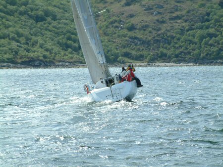 Off they go - Little Warrior - a Sunfast 321