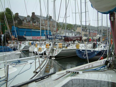 A grey and miserable morning at Tarbert!