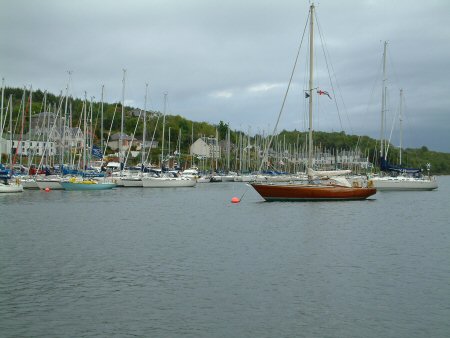 Looking across Tarbert harbour