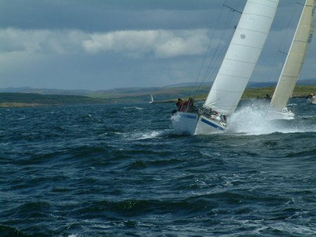Crashing through the waves