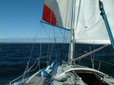A very fast spinnaker run