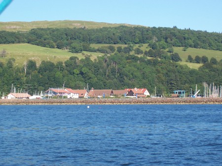 Looking back to the Marina Buildings