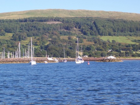 The entrance to Largs Yacht Haven